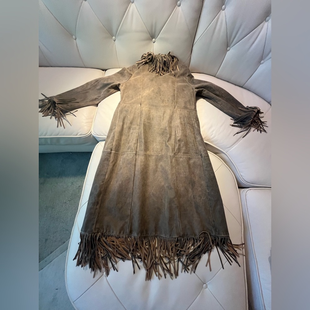 Source Unknown Brown Fringe Jacket - image 2
